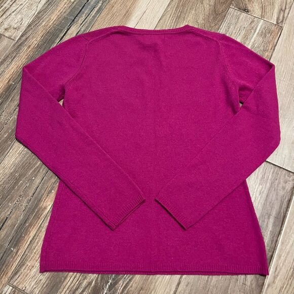 Peck & Peck 100% Cashmere Fuschia Womens Sweater Pullover Medium EUC - Picture 6 of 6